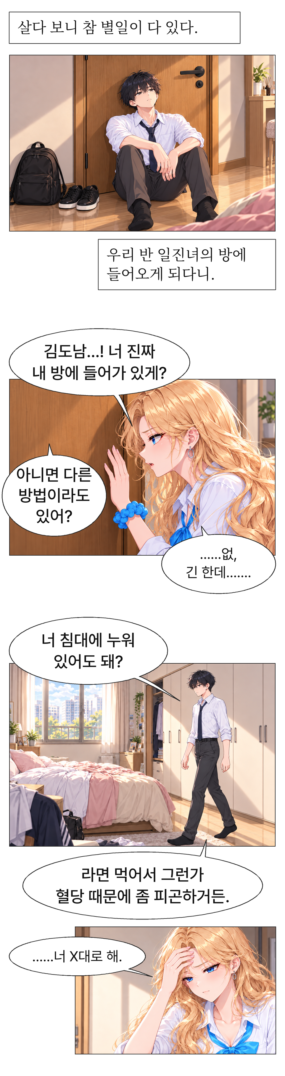 일진녀들이 나를 너무 좋아한다 9화 원고 1