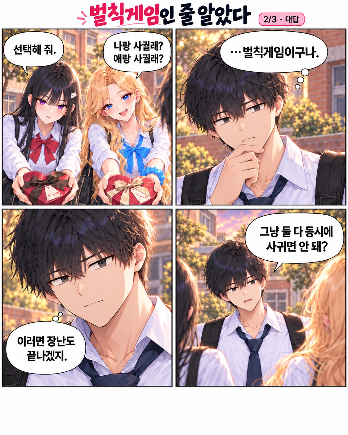 일진녀들이 나를 너무 좋아한다 1화 원고 2